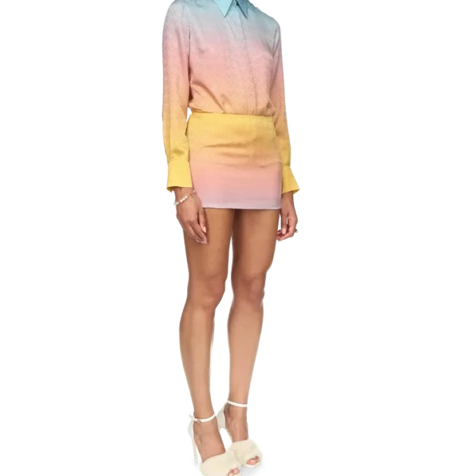 Ping Pong Gradient Silk Skirt Ping Pong Gradient Silk Skirt