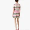 Pink & Green Striped Fitted Polo Shirt Pink & Green Striped Fitted Polo Shirt