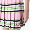 Pink & Green Striped Pleated Mini Skirt Pink & Green Striped Pleated Mini Skirt