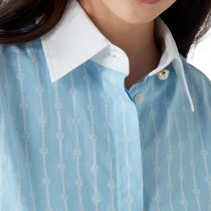 Pinstripe Laurel Long Sleeve Shirt