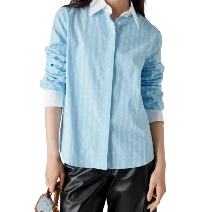 Pinstripe Laurel Long Sleeve Shirt