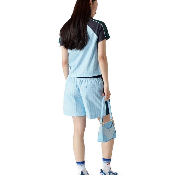 Pinstripe Laurel Track Shorts