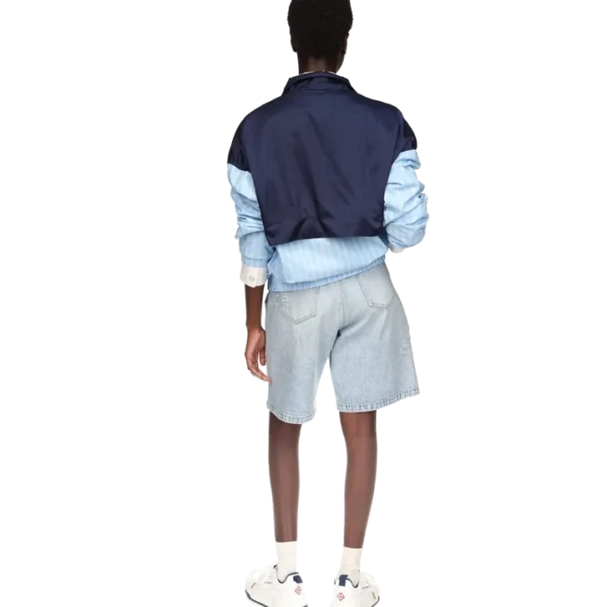 Pinstripe Nylon Track Jacket Pinstripe Nylon Track Jacket
