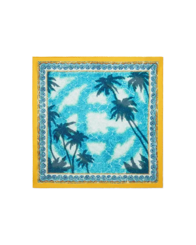 Poolside Emblem Medium Silk Scarf Poolside Emblem Medium Silk Scarf