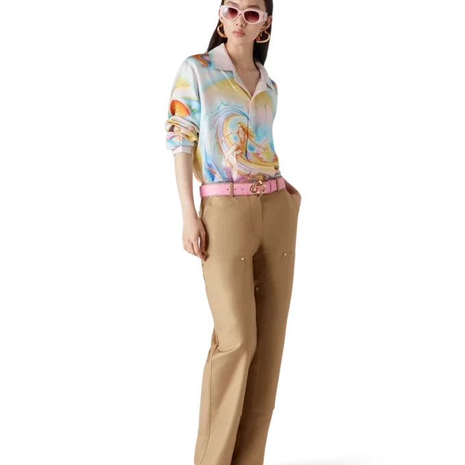 Psychedelic Nirvana Long Sleeve Silk Shirt Psychedelic Nirvana Long Sleeve Silk Shirt