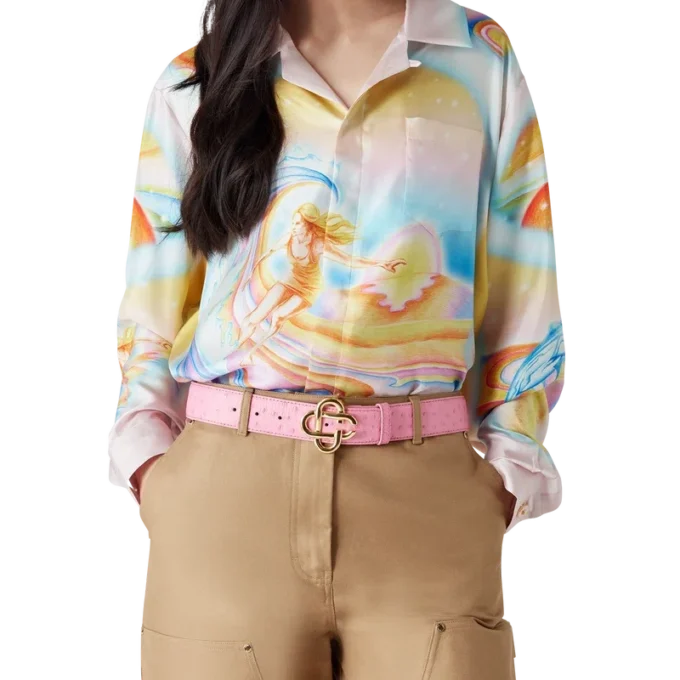 Psychedelic Nirvana Long Sleeve Silk Shirt Psychedelic Nirvana Long Sleeve Silk Shirt