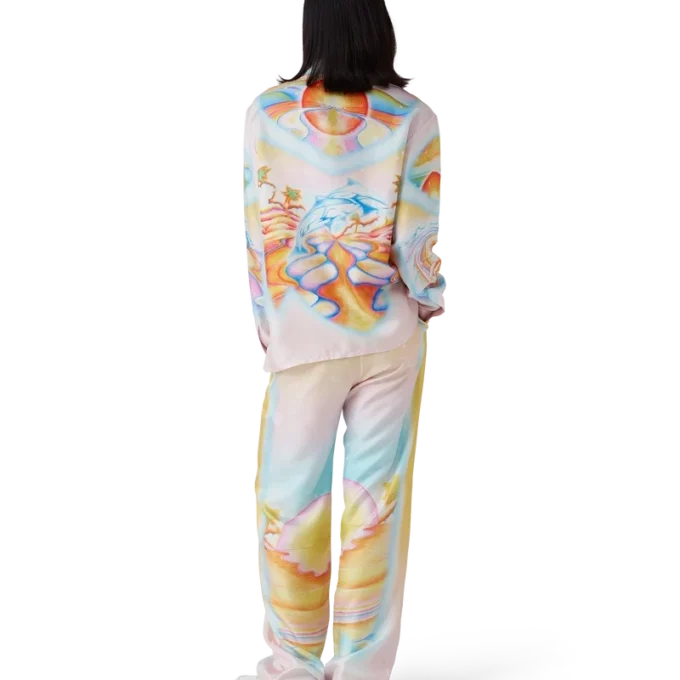 Psychedelic Nirvana Long Sleeve Silk Shirt Psychedelic Nirvana Long Sleeve Silk Shirt