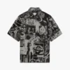 Rave Collage Short Sleeve Denim Shirt Rave Collage Short Sleeve Denim Shirt
