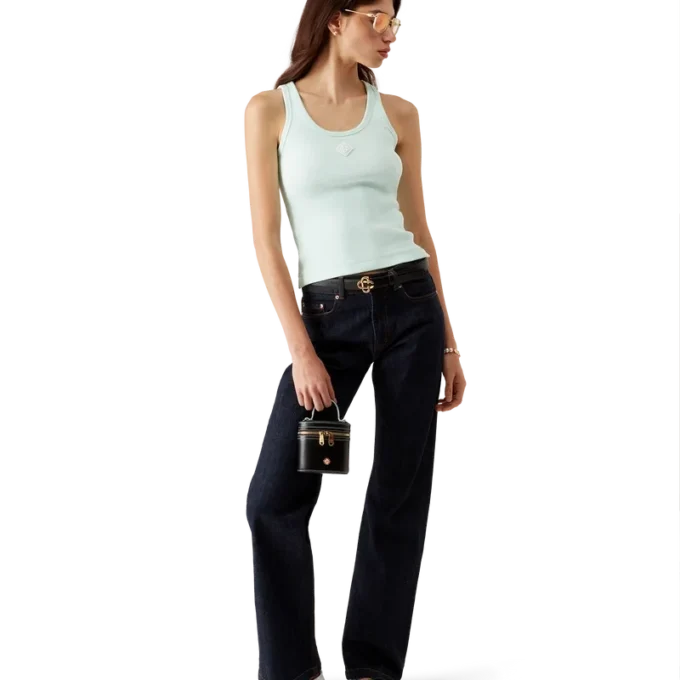 Ribbed Jersey Tank Top