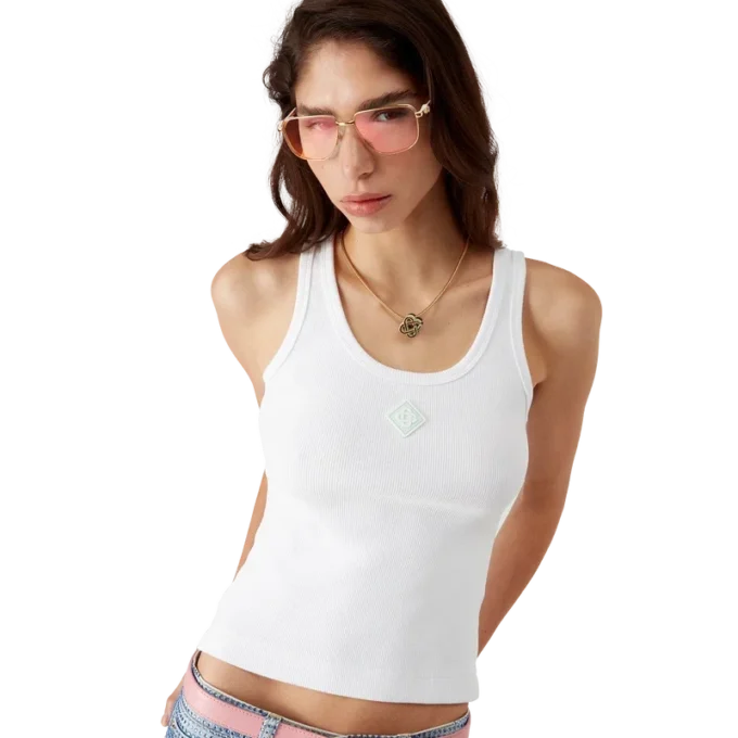 Ribbed Jersey Tank Top