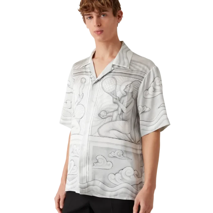 Sacred Stone Short Sleeve Silk Shirt
