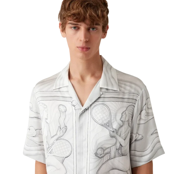 Sacred Stone Short Sleeve Silk Shirt