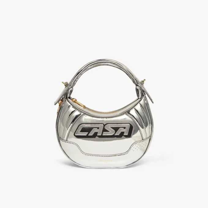 Silver Biker Bag