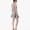 Silver Crochet Mirror Mini Dress