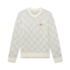 Silver Monogram Mohair Blend Crew Neck