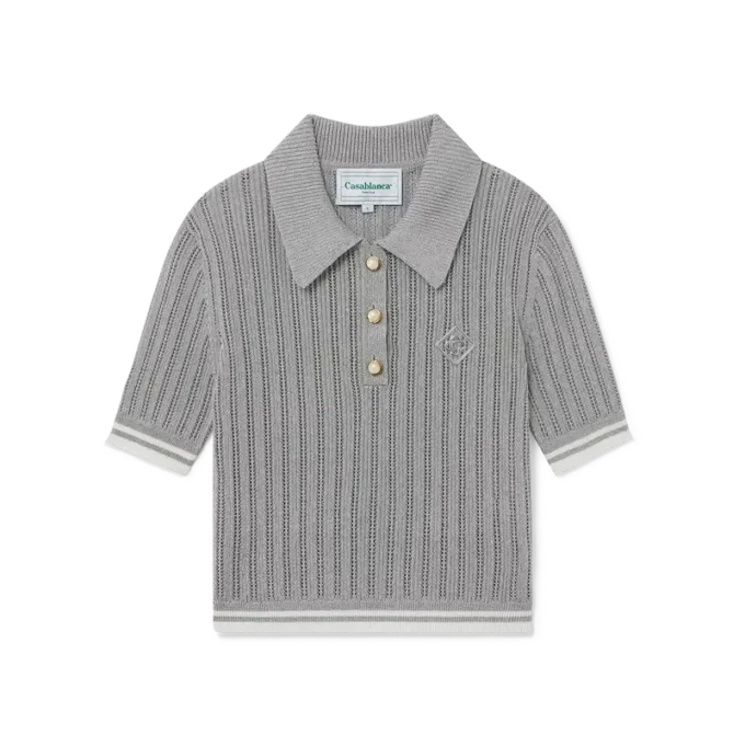 Silver Short Sleeve Polo Shirt
