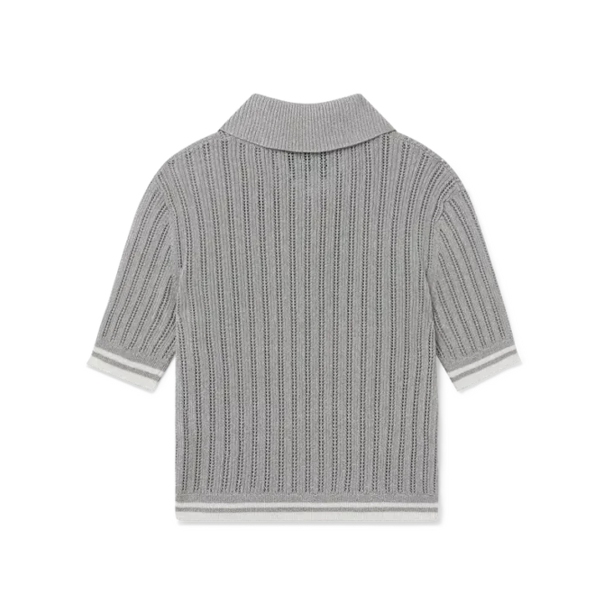 Silver Short Sleeve Polo Shirt