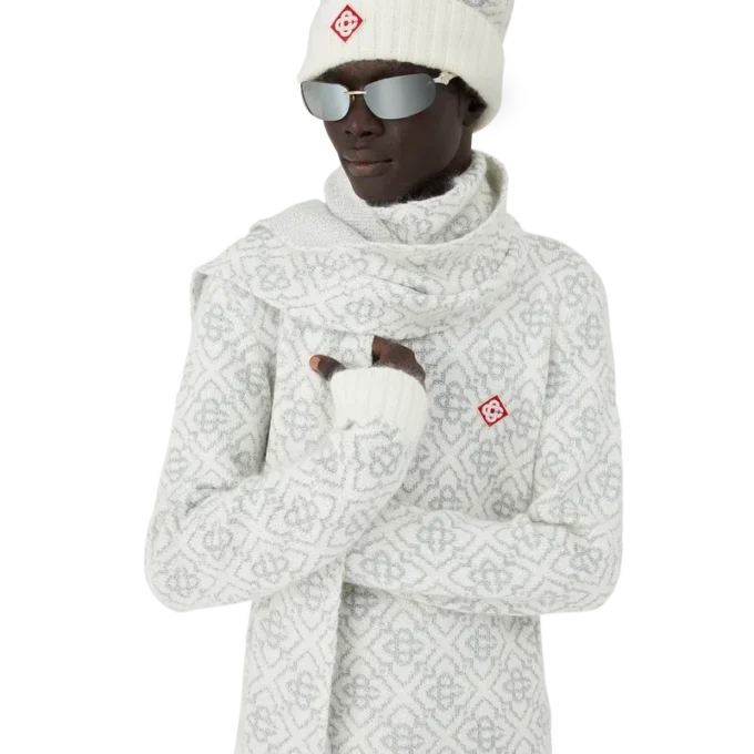 Ski Monogram Mohair Scarf Ski Monogram Mohair Scarf