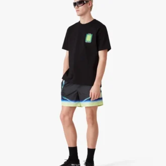 Sporchid Black Printed Swim Shorts Sporchid Black Printed Swim Shorts
