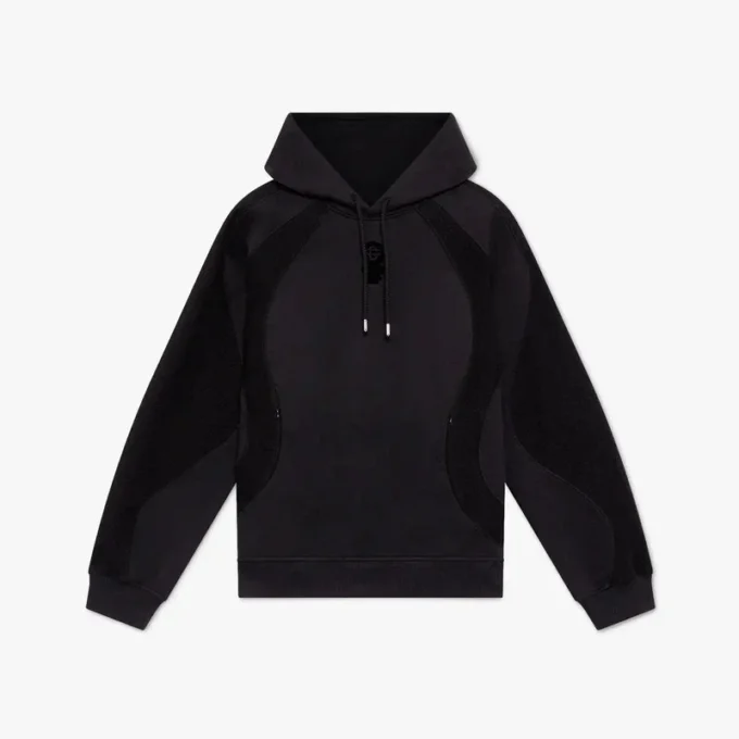 Squash Logo Flock Print Hooded Sweatshirt Squash Logo Flock Print Hooded Sweatshirt