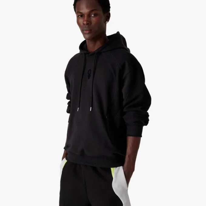 Squash Logo Flock Print Hooded Sweatshirt Squash Logo Flock Print Hooded Sweatshirt