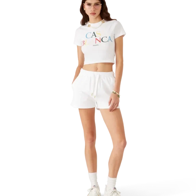 Stacked Logo Cropped T-Shirt