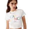 Stacked Logo Cropped T-Shirt