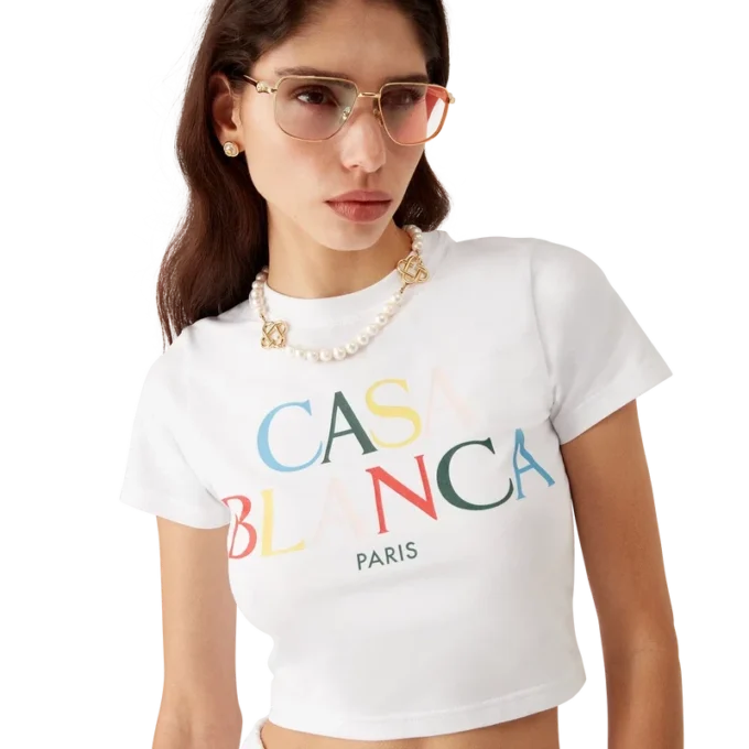 Stacked Logo Cropped T-Shirt