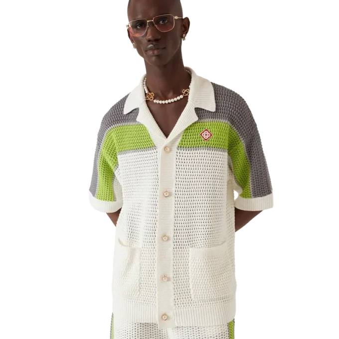Stripe Crochet Shirt Stripe Crochet Shirt