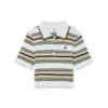 Stripe Cropped Polo Shirt