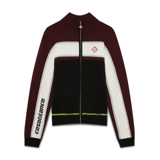 Stripe Merino Knit Track Jacket