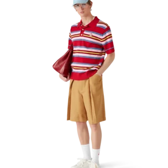 Stripe Oversized Polo Shirt