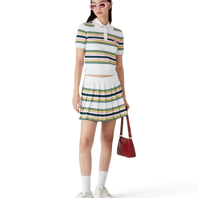 Stripe Pleated Skirt Stripe Pleated Skirt