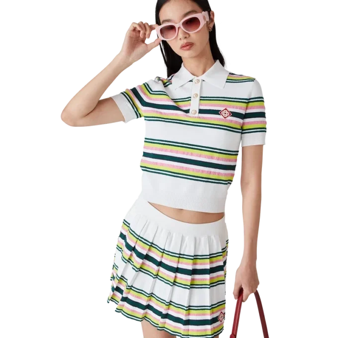 Stripe Pleated Skirt Stripe Pleated Skirt