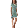 Stripe Short Sleeve Midi Dress