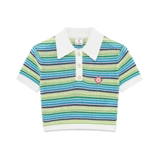 Stripe Short Sleeve Polo Shirt