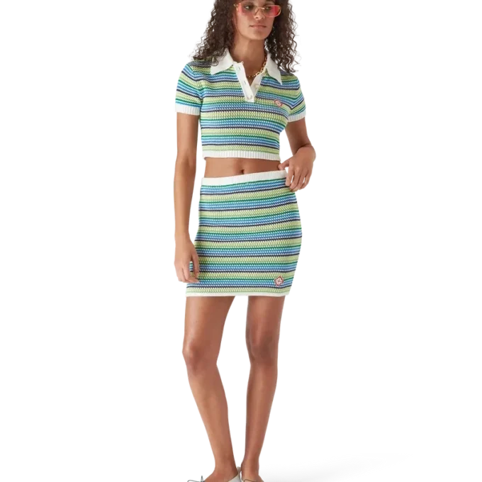 Stripe Short Sleeve Polo Shirt