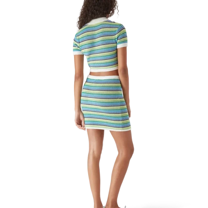 Stripe Short Sleeve Polo Shirt