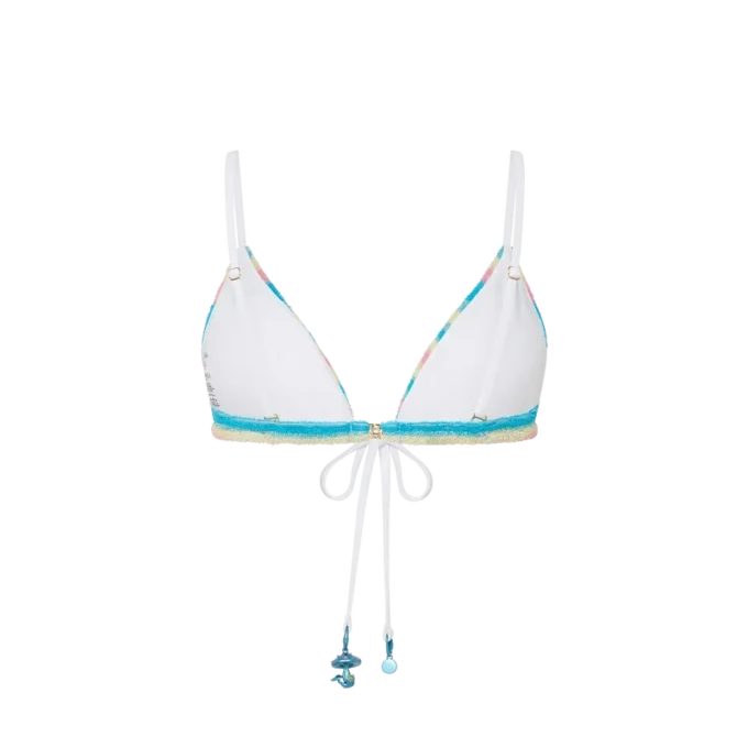 Stripe Towelling Bikini Top