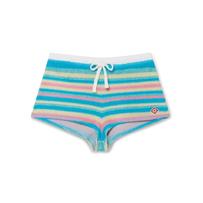Stripe Towelling Mini Shorts Stripe Towelling Mini Shorts