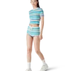Stripe Towelling Mini Shorts Stripe Towelling Mini Shorts