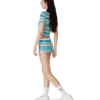 Stripe Towelling Mini Shorts Stripe Towelling Mini Shorts