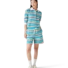 Stripe Towelling Polo Shirt