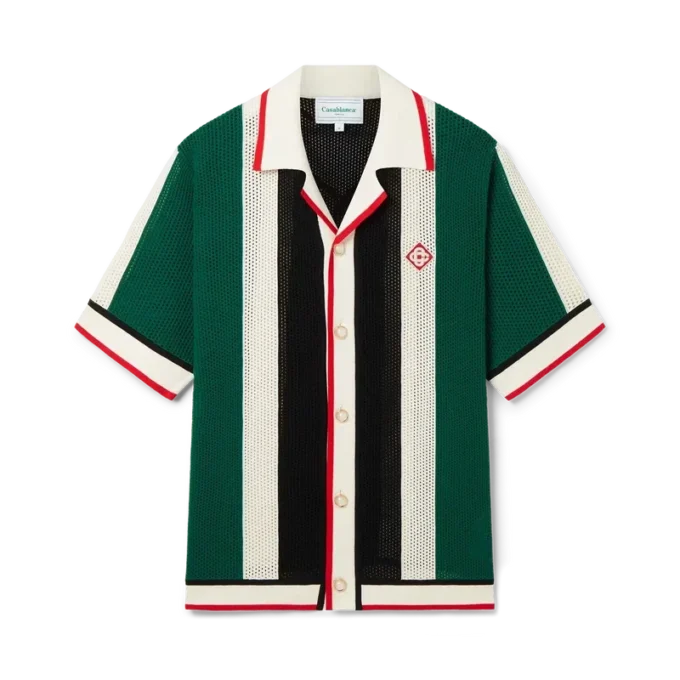 Striped Mesh Shirt Striped Mesh Shirt