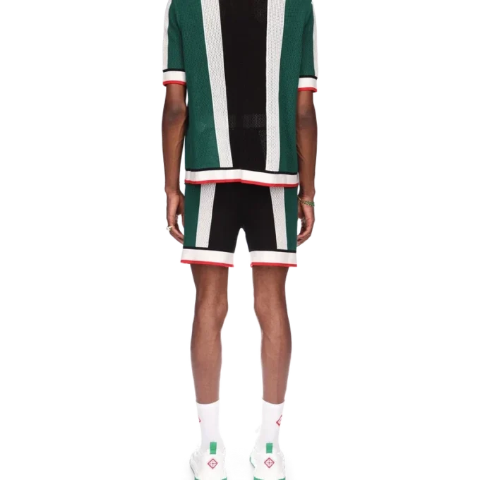 Striped Mesh Shirt Striped Mesh Shirt