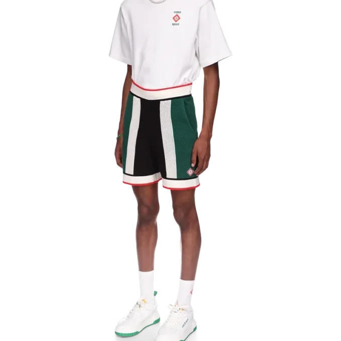 Striped Mesh Shorts Striped Mesh Shorts