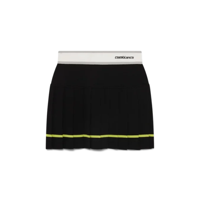 Striped Pleated Skirt