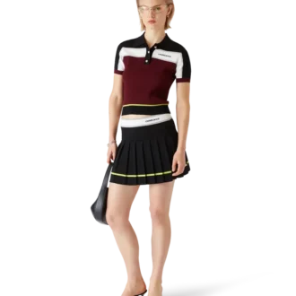 Striped Pleated Skirt