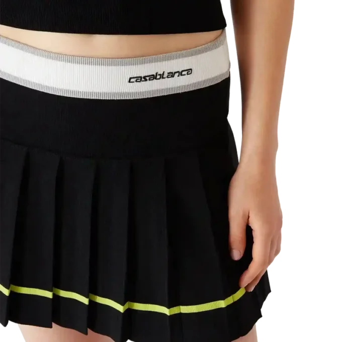 Striped Pleated Skirt