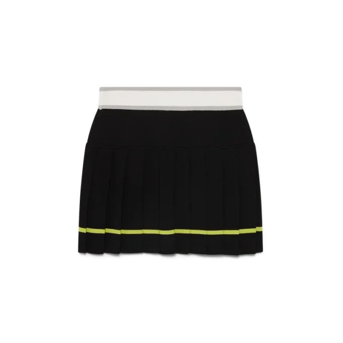 Striped Pleated Skirt